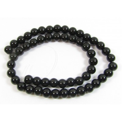 1 Strand Black Onyx 6mm Round Beads