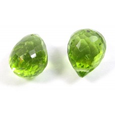 1 AA Quality Peridot Faceted Briolette Drop