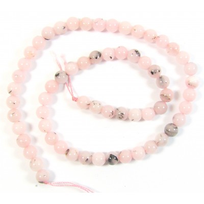 1 Strand Pink Opal 6mm Round Beads