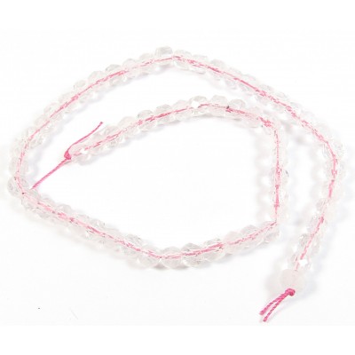 1 Strand Faceted 6mm Round Rock Crystal Beads