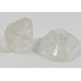 1 Rock Crystal Part-Frosted Kite Bead