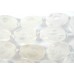 1 Short Strand Etched Asteroid Window Cut Rock Crystal Pebble Nugget Beads