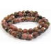 1 Strand Rhodonite 8mm Faceted Beads