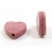 Pair Rhodonite 11mm Heart Beads