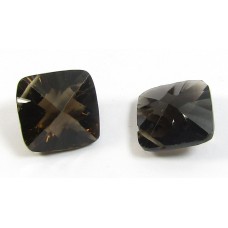 1 Smoky Quartz AA Quality Faceted Cushion Cut Drop