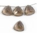 1 Smoky Quartz AA Quality Faceted Trillion Cut Drop