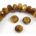 10 Tigers Eye Faceted Rondelle Beads