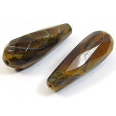 2 Tigers Eye Faceted Drops