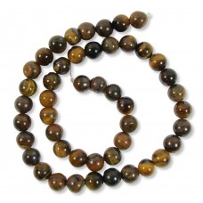 1 Strand Tigers Eye 8mm Round Beads 1 Strand Tigers Eye 8mm Round Beads