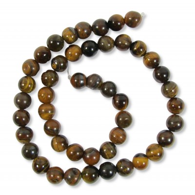 1 Strand Tigers Eye 8mm Round Beads
