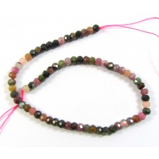 1 Strand Multi Tourmaline Facetted 4-5mm Rondelle Beads
