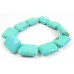 1 Short Strand Stabilised Turquoise Soft Oblong Beads