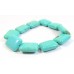 1 Short Strand Stabilised Turquoise Soft Oblong Beads