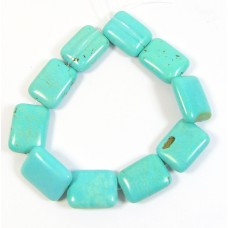 1 Short Strand Stabilised Turquoise Soft Oblong Beads