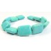 1 Short Strand Stabilised Turquoise Soft Oblong Beads