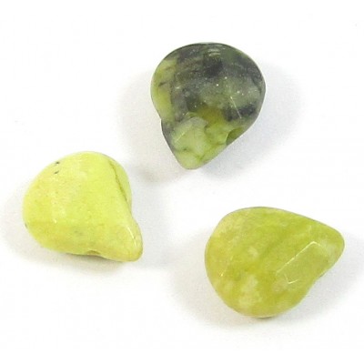 10 Yellow Turquoise Faceted Briolettes