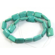 1 Strand Stabilised Turquoise Soft Oblong Beads
