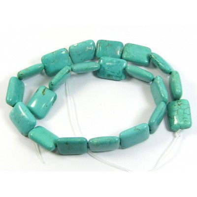 1 Strand Stabilised Turquoise Soft Oblong Beads