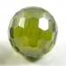 1 Zircon 6mm Round Bead - Olivine