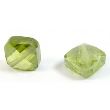 1 Zircon Diamond Shape Bead - Olivine
