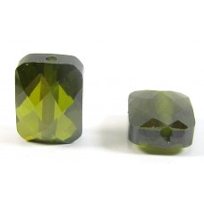 1 Zircon Oblong Shape Bead - Olivine