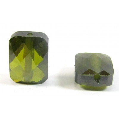 1 Zircon Oblong Shape Bead - Olivine