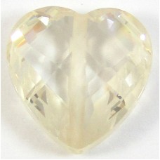 1 Zircon Heart Bead - Champagne