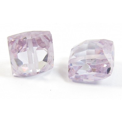 1 Zircon Cushion Shape Bead - Lilac