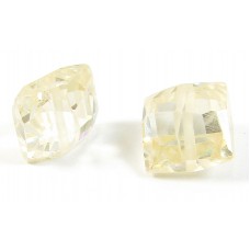 1 Zircon Cushion Shape Bead - Champagne