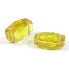 1 Zircon Double Drilled Bead - Gold