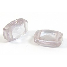 1 Zircon Double Drilled Bead - Lilac