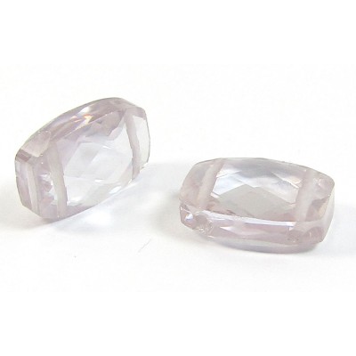 1 Zircon Double Drilled Bead - Lilac