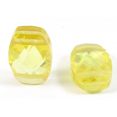 1 Zircon Double Drilled Bead - Sunshine Yellow