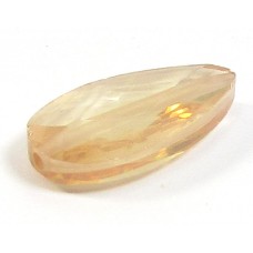 1 Zircon Through Drilled Drop Bead - Champagne
