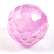 1 Zircon 6mm Round Bead - Rose