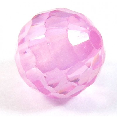 1 Zircon 6mm Round Bead - Rose