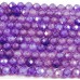 1 Strand Zircon 3mm Micro Faceted Beads Purple