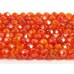 1 Strand Zircon 3mm Micro Faceted Beads Desert Orange
