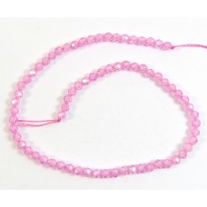 1 Strand Zircon 3mm Faceted Beads Rose Pink