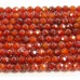 1 Strand Zircon 3mm Micro Faceted Beads Burnt Red