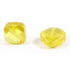1 Zircon Diamond Shape Bead - Sunshine Yellow