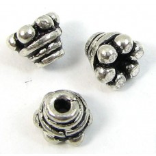 10 Sterling Silver 5x4mm Bead Caps