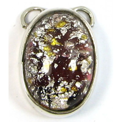 1 Sterling Silver Sparkly Two Loop Link 1 Sterling Silver Sparkly Two Loop Link