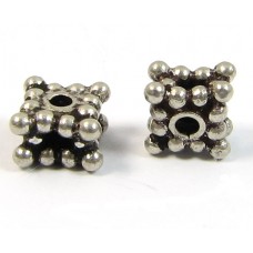 1 Sterling Silver Square Spacer Bead