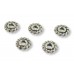 10 Sterling Silver Bali 5x1.1mm Rope Spacer Beads Oxidised