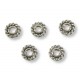 10 Sterling Silver Bali 5x1.1mm Rope Spacer Beads Oxidised