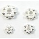 10 Bright Sterling Silver 4.5mm Daisy Spacer Beads