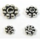 10 Oxidised Sterling Silver 3.5mm Daisy Spacers