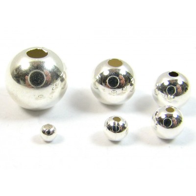 10 2mm Sterling Silver Round Plain Beads