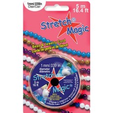 Beadalon Elasticity Bead Cord 0.8 mm Satin Silver 16.4 ft.